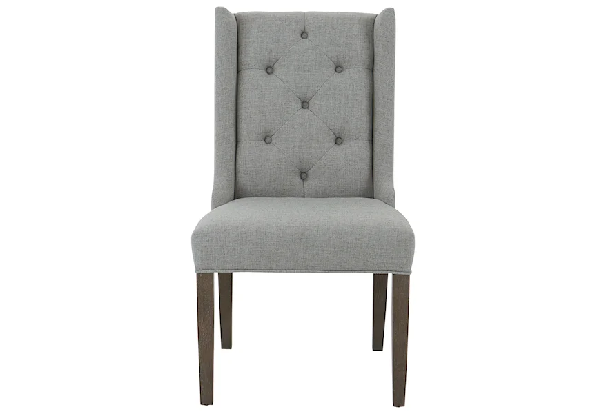 Brooke Wing Back Side Chair with Tufted Back by Bassett at Esprit Decor Home Furnishings